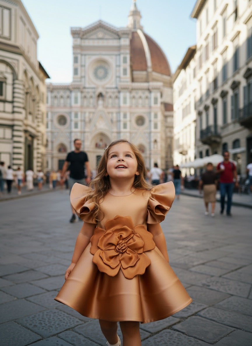 BELLA Dress satin (sold without flower)