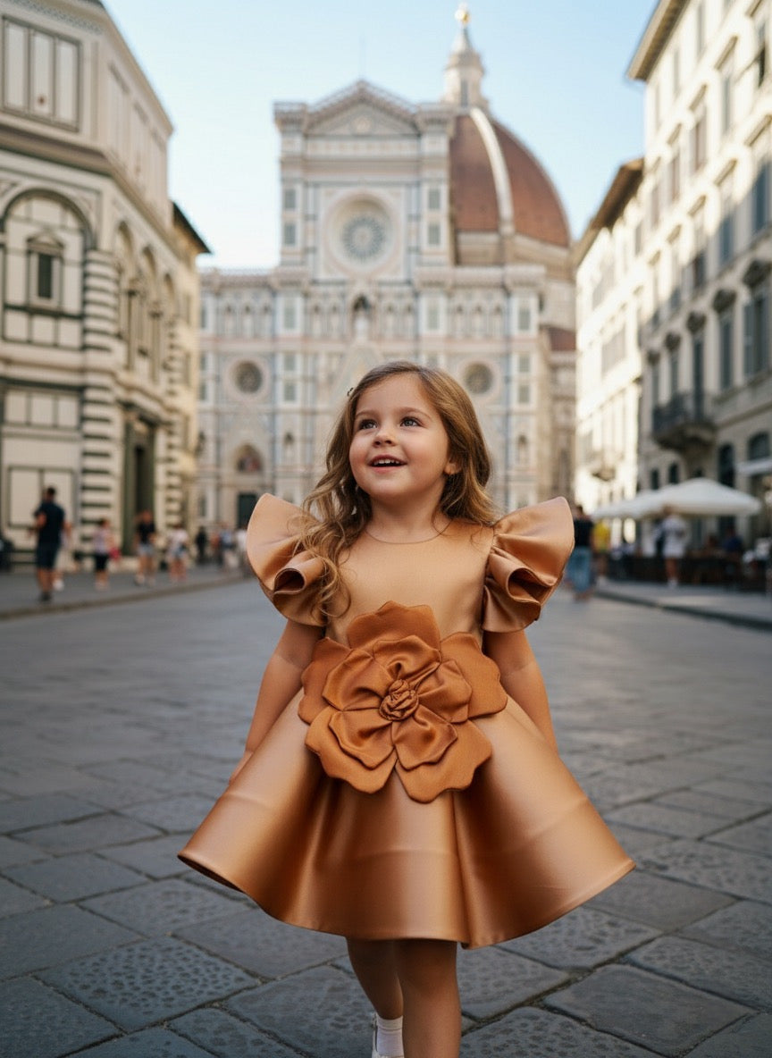 BELLA Dress satin (sold without flower)